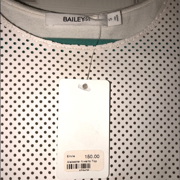 NWT Bailey44 white perforated leather crop top - Picture 4 of 8